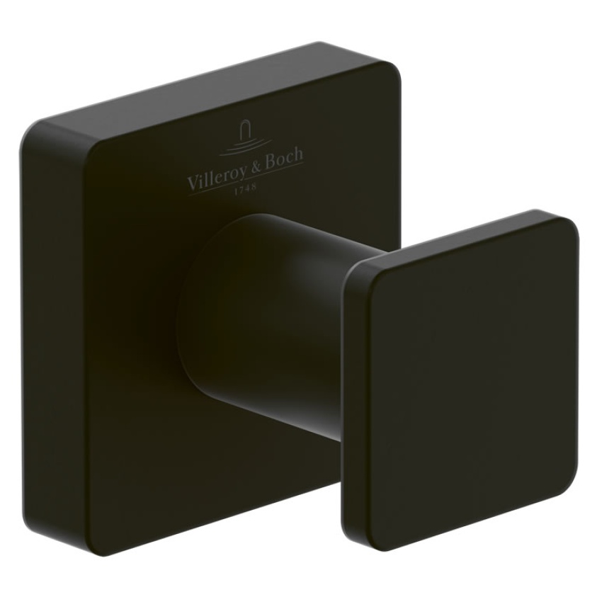 Cutout image of Villeroy & Boch Elements Striking Matt Black Towel Hook